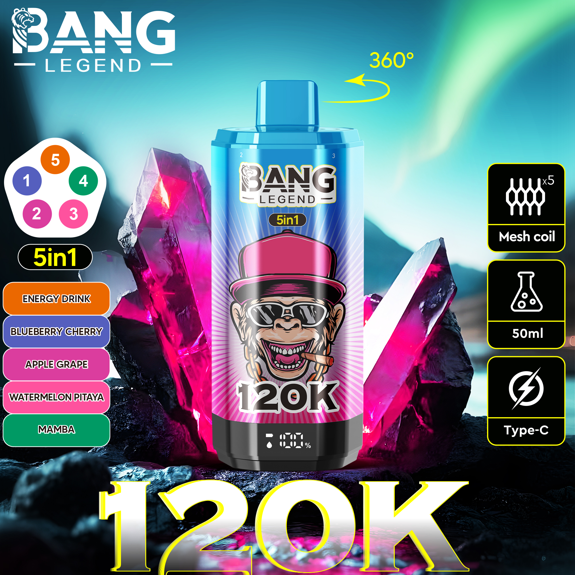BANG LEGEND 120K zestaw
