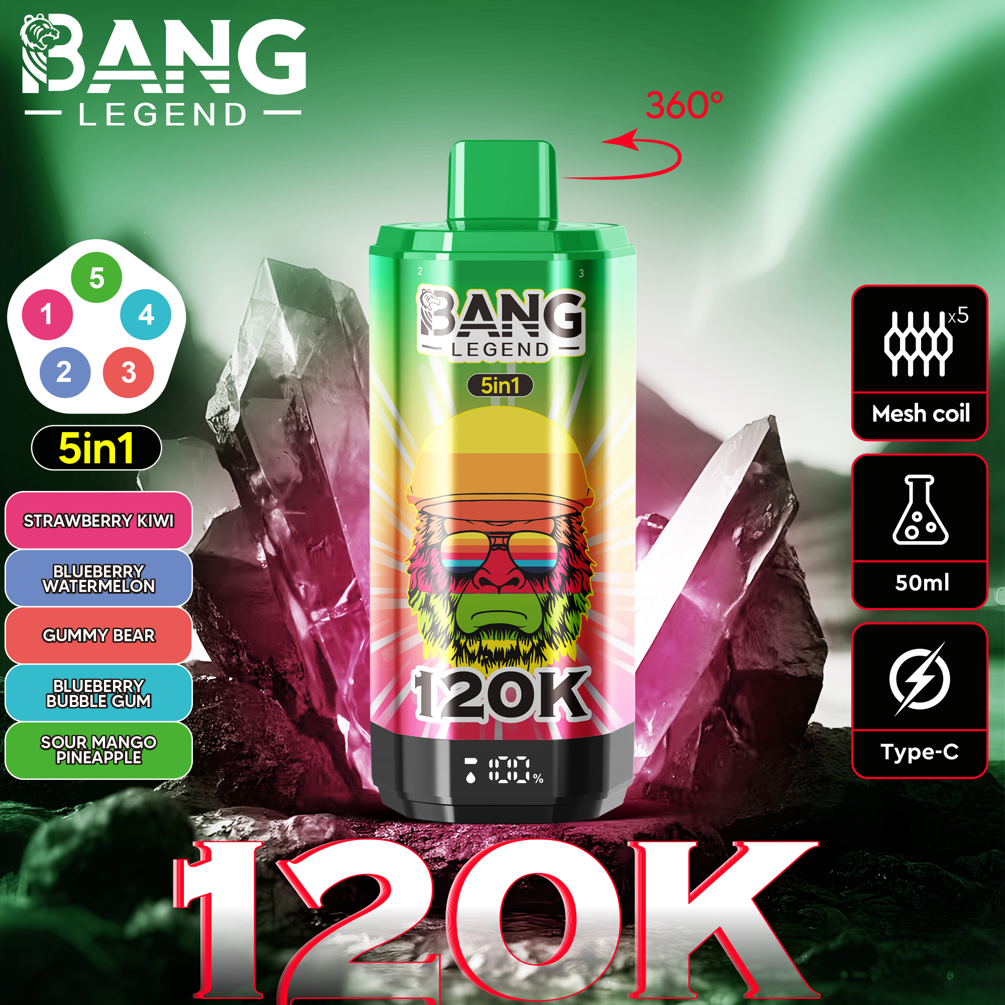 BANG LEGEND 120K rotacja