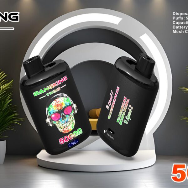 E-papieros Jednorazowy BANG KING TWINS 50K (2 w 1) | Ekran LED | Dostawa 1-2 dni robocze