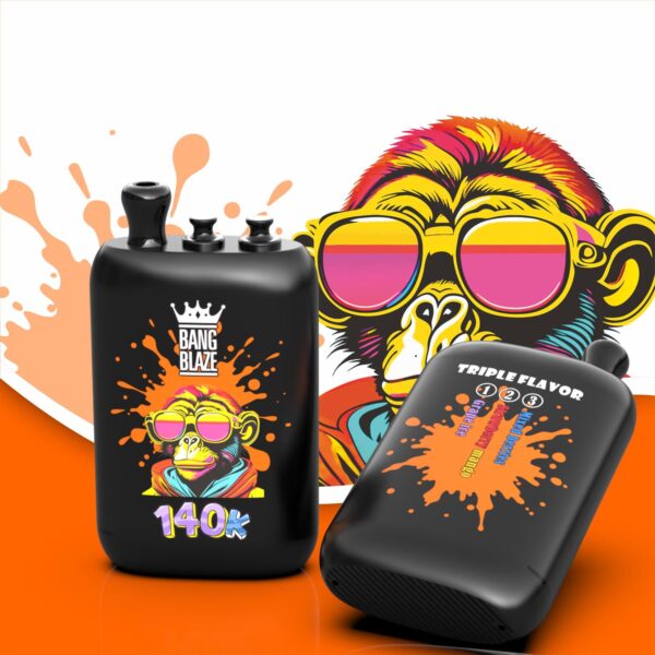 E-papieros Jednorazowy BANG BLAZE 140K (3 w 1) | Ekran LED | Dostawa 1-2 dni robocze