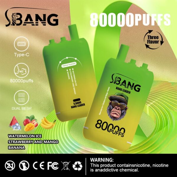 E-papieros BANG 80K (3 w 1) | Dostawa 1-2 dni robocze | Za pobraniem
